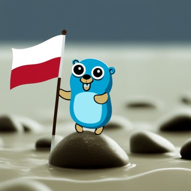 Go blue gopher with a Russian flag.