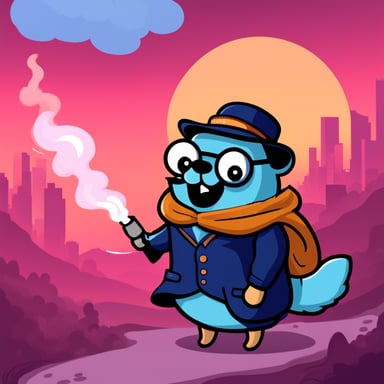Go Blue Gopher with vape.