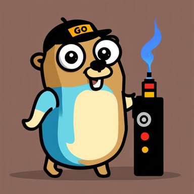 Go Blue Gopher with vape.