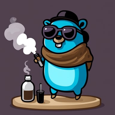 Go Blue Gopher with vape.