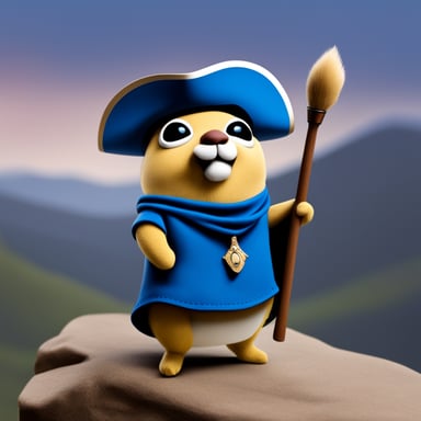 Go blue gopher as a musketeer.