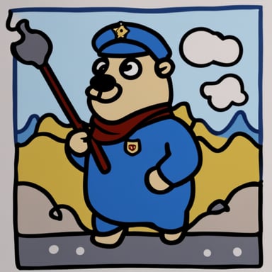 The Go Blue Gopher as the imperialist leader.