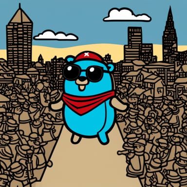 The Go Blue Gopher as the imperialist leader.