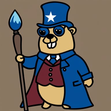 The Go Blue Gopher as the imperialist leader.