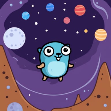 Go Blue Gopher in space