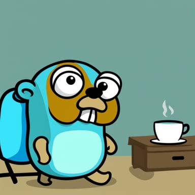 Go Blue Gopher feeling tired and sad while working.