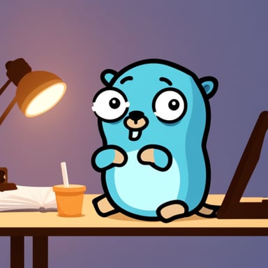 Go Blue Gopher feeling tired and sad while working.