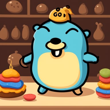 Go Blue Gopher is happy and fat.