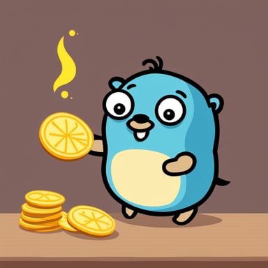Go Blue Gopher is happy and fat.