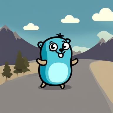 Go Blue Gopher is happy and fat.