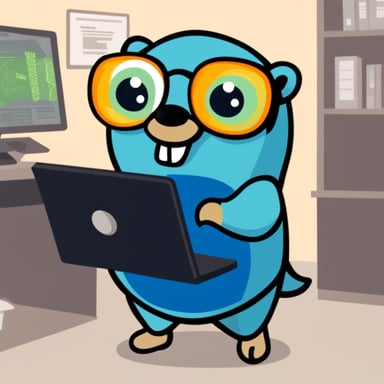 Go Blue Gopher as Cyber Security Gopher