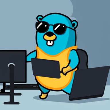 Go Blue Gopher as Cyber Security Gopher