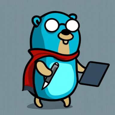 Go Blue Gopher as Cyber Security Gopher