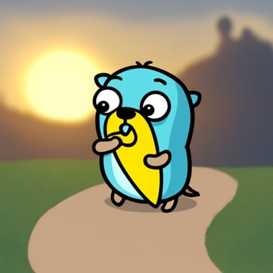 Go Blue Gopher as a sad soccer gopher.