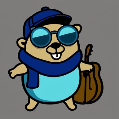 Go Blue Gopher, the chill and relaxed gopher with glasses.