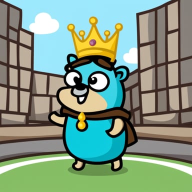 Go blue gopher as King Tamerlan