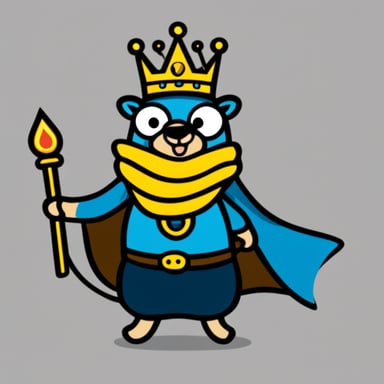 Go blue gopher as King Tamerlan