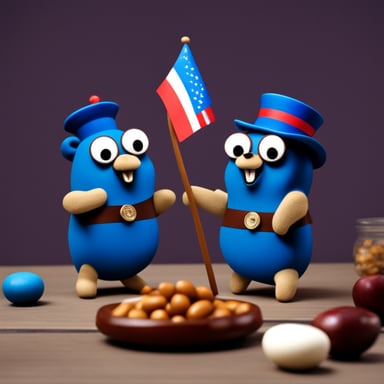 Go Blue Gopher as a wicked Russian gopher.