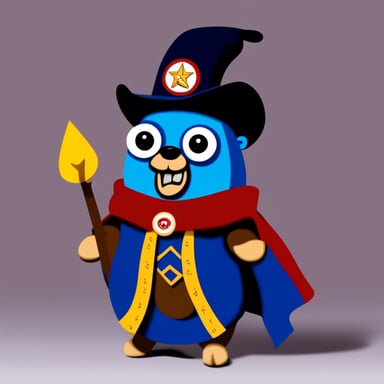 Go Blue Gopher as a wicked Russian gopher.