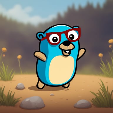 Go Blue Gopher, the happy gopher who writes on Kotlin Quarkus.