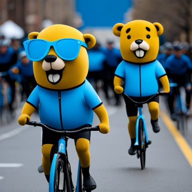 Go Blue Gopher cycling.