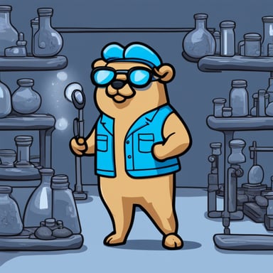 Strong, enduring, and muscular scientist go blue gopher.