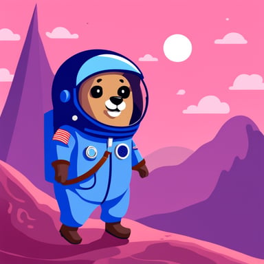 Go Blue Gopher as the cosmonaut.