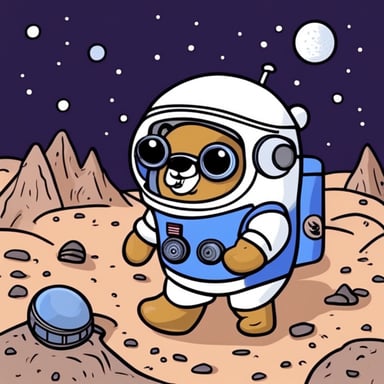 Go Blue Gopher as the cosmonaut.