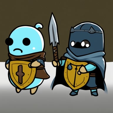 Go Blue Gopher as a sad dark souls knight