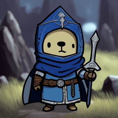 Go Blue Gopher as a sad dark souls knight