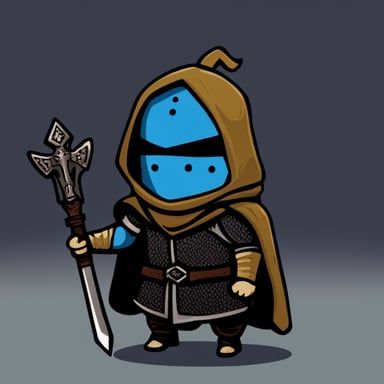 Go Blue Gopher as a sad dark souls knight