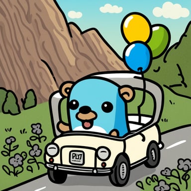 Go Blue Gopher, the happy gopher, loves Mini Coopers.