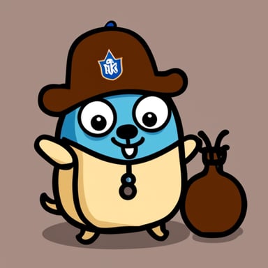 Go blue gopher as Russian gopher.
