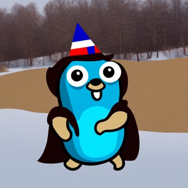 Go blue gopher as Russian gopher.