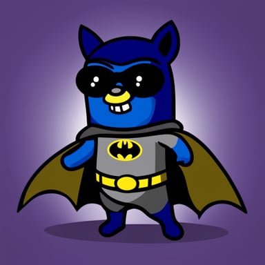 Go Blue Gopher as Batman.