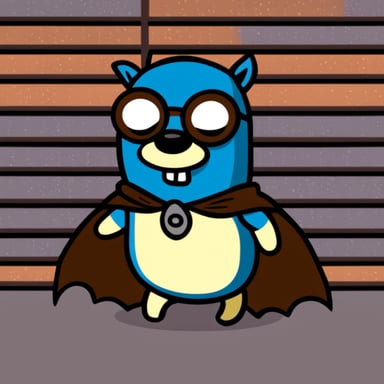 Go Blue Gopher as Batman.
