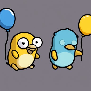 Go Blue Gopher like Psyduck