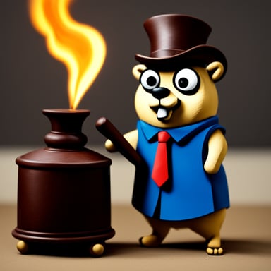 Go Blue Gopher as an old-fashioned gopher.