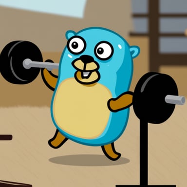 Go Blue Gopher as the gym boss.