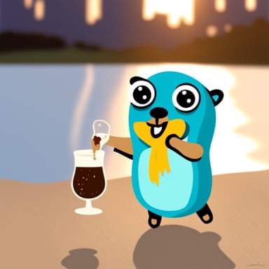 Go Blue Gopher as Drunk Gopher