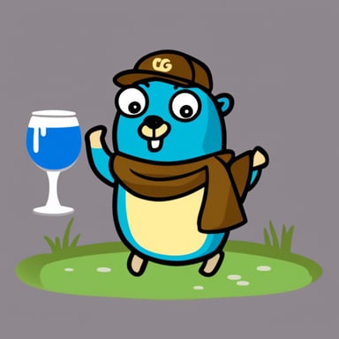 Go Blue Gopher as Drunk Gopher