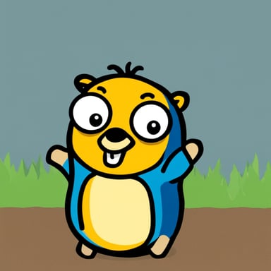 Go Blue Gopher as Drunk Gopher