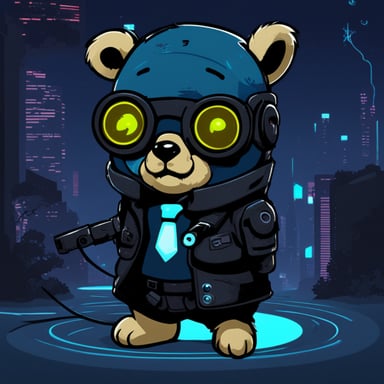 Cyberpunk Go Blue Gopher