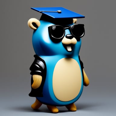 Educated go blue gopher with fade haircut