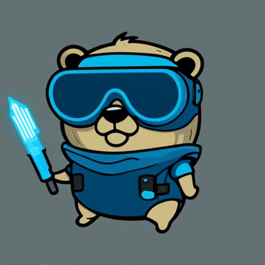 Cyberpunk Go Blue Gopher