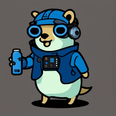 Cyberpunk Go Blue Gopher