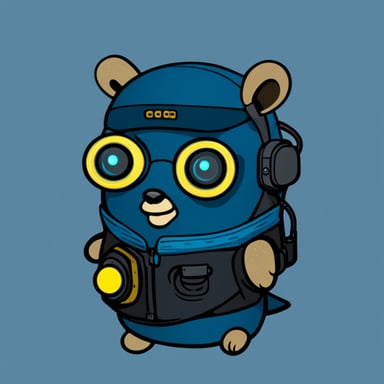 Cyberpunk Go Blue Gopher