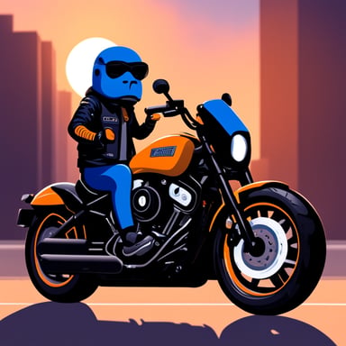 Go Blue Gopher on a Harley Davidson FXDR
