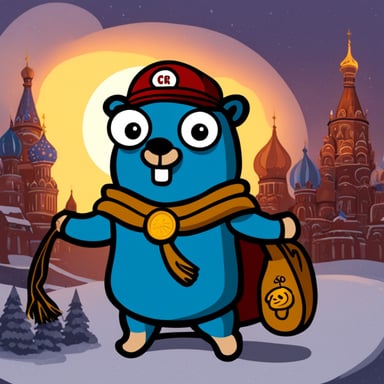 Go Blue Gopher from Moscow