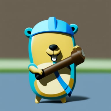 Go Blue Gopher as Strong Gopher